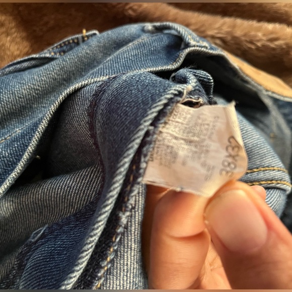 Vintage Lee blue jeans denim US Made distressed - Picture 5 of 6